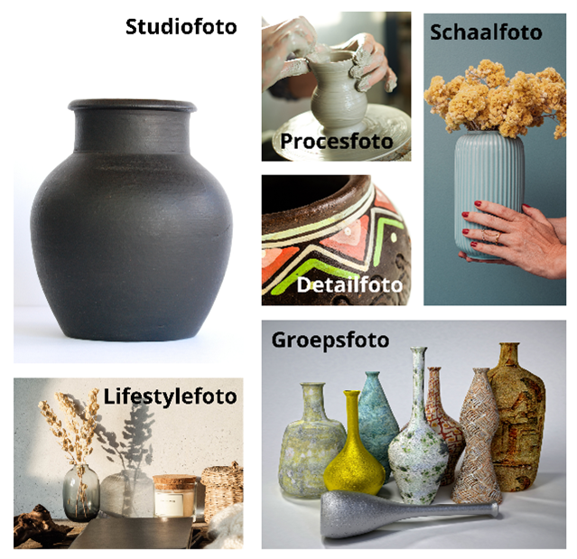 Diverse soorten productfoto's